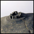 STONE WITH STONEHENGE (detail) - 2001 - Schist - 9" x 17" x 11" - Collection of the artist
